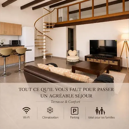 Nouveau - L'ensoleille Terrasse & Atypique - 10 Min Plages - Serenite & Confort - Ideal Famille Parking Et Wifi Gratuit - Speciale Lejlighed